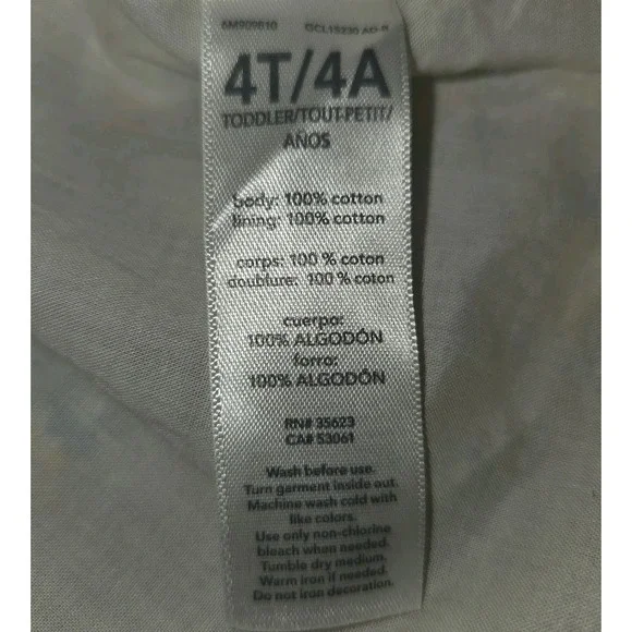 OshKosh B'Gosh Cotton Floral Dress Toddler Girls Size 4T Yellow Blue Sundress - Picture 4 of 8